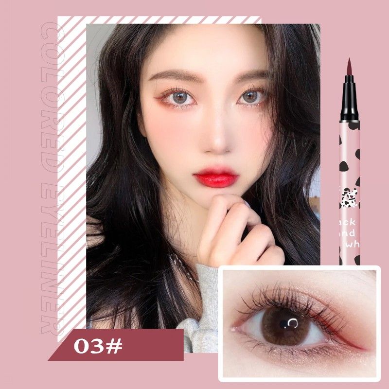 Lying Silkworm Brown Eyeliner Pen Waterproof Makeup Ultra-fine Liquid Eye Shadow Pencil Smooth Quick-dryin            cil_voghion.com
