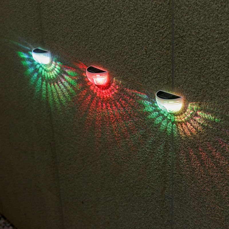 New outdoor solar water droplet semi-circular railing fence stair lamp guardrail courtyard wall home use_voghion.com