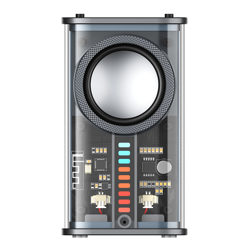 K New Arrival Transparent Mecha Small Steel Gun Wireless Bluetooth Speaker Supporting HD Hands free Call_voghion.com