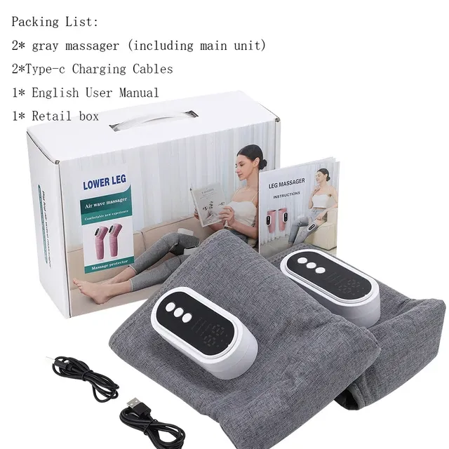 Electric Massager Home Portable Leg Equipment 3-Speed Hot Compress Thigh and Calf Massage Relax Muscles Relieve_voghion.com