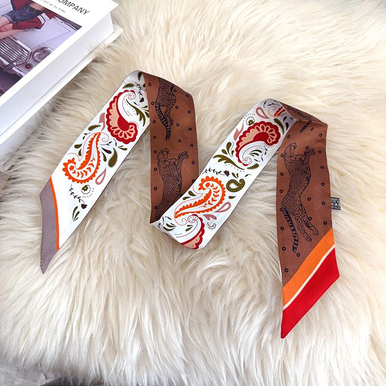 Piccola fascia per capelli personalizzata con decorazione in gelso, fascia per capelli da donna, sciarpa di seta a striscia lunga e stretta, nastro all'ingrosso, nuovo_voghion.com