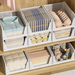 Foldable Clothes Basket Stackable Drawer Wardrobe Layered Partition Organizer Pull-out Storage Rack_voghion.com