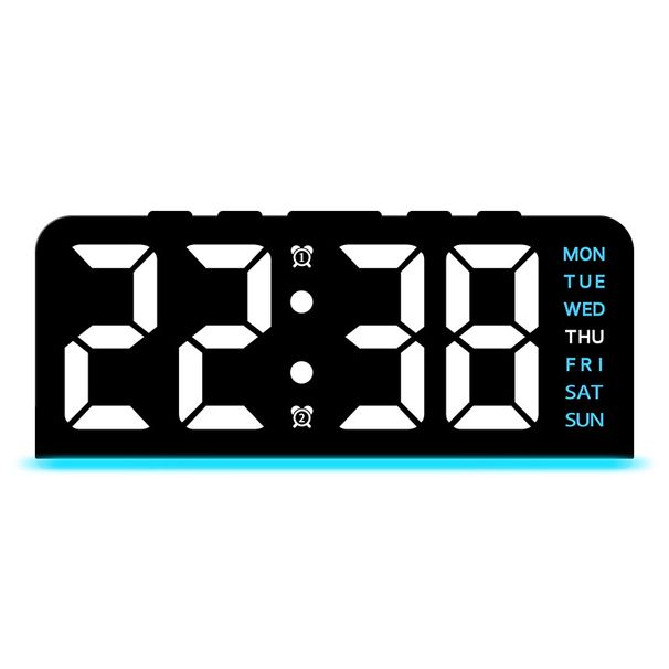Innovative LED Large Character Ambient Light Date Desk Multifunctional Digital Alarm Clock GH8033_voghion.com
