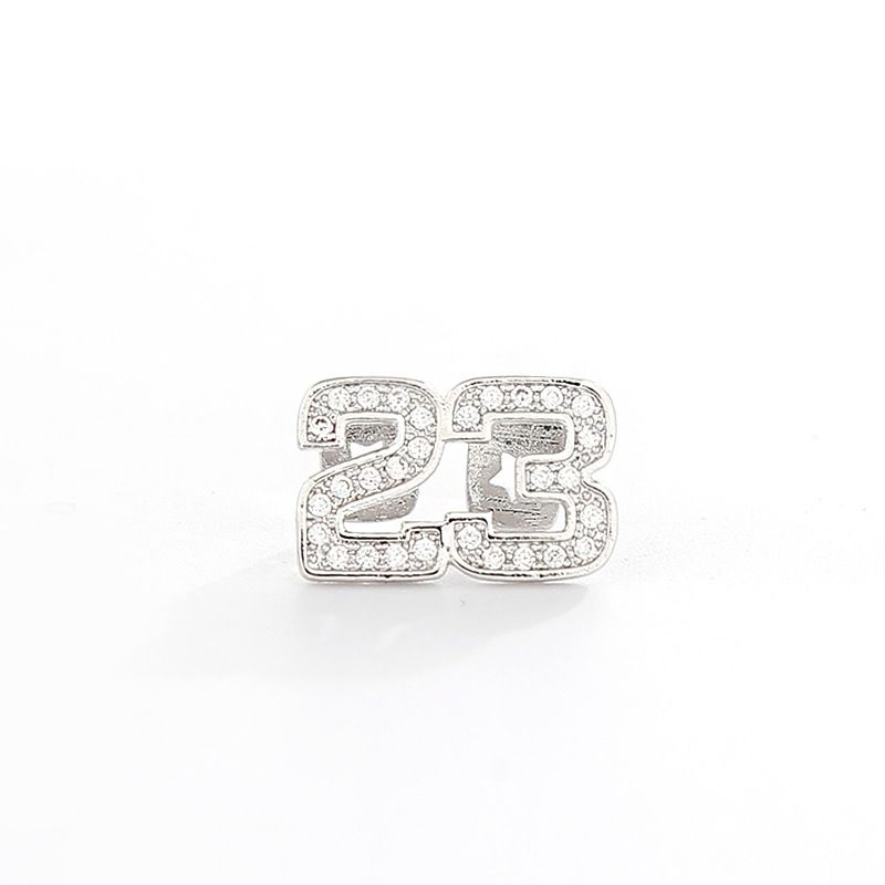 Neu Micro Intarsien Zirkon Hosenträger Doppel Digital Jordan Nr. 23 Hiphop Hip Hop Zähne_voghion.com