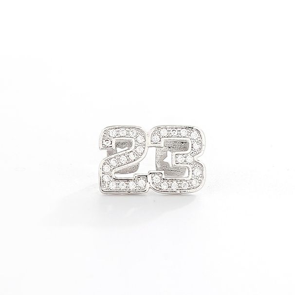 Neu Micro Intarsien Zirkon Hosenträger Doppel Digital Jordan Nr. 23 Hiphop Hip Hop Zähne_voghion.com