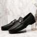 Spring New Business Casual Leather For Men, British Style Slip-On Soft Sole Lazy Shoes_voghion.com