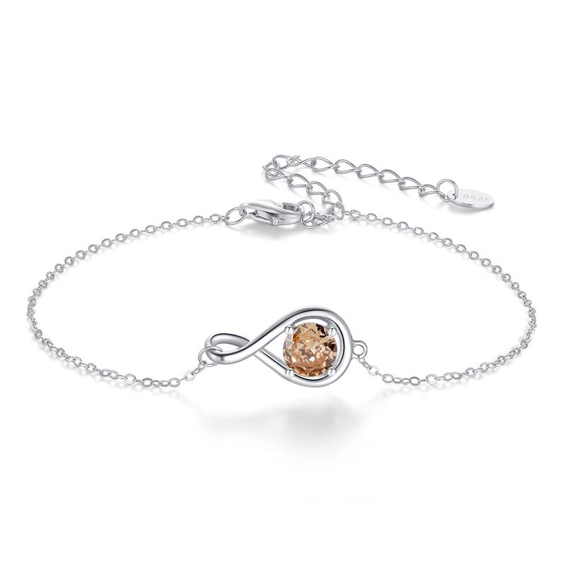 S925 Sterling Silver Earrings Twelve Constellation Birthstone Twelve Color Birthday Bracelet_voghion.com