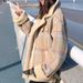 jacket for women 2024 new autumn winter short style Korean version loose lamb wool thick and plush cotton_voghion.com