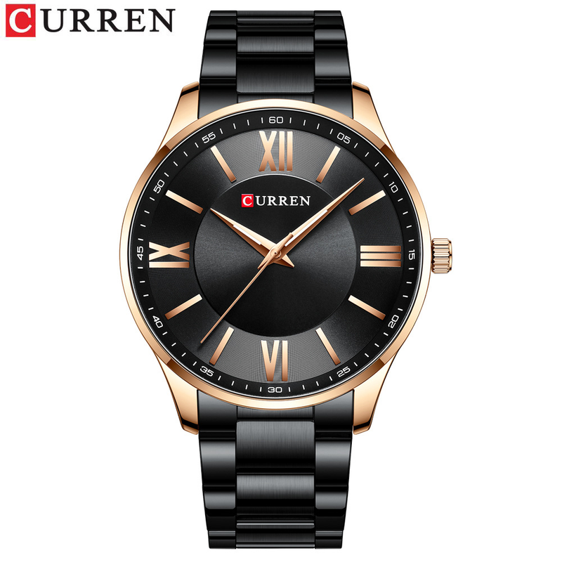 Curren/Carryon 8383 vízálló kvarc üzleti férfi hétköznapi acélszíjas karóra_voghion.com