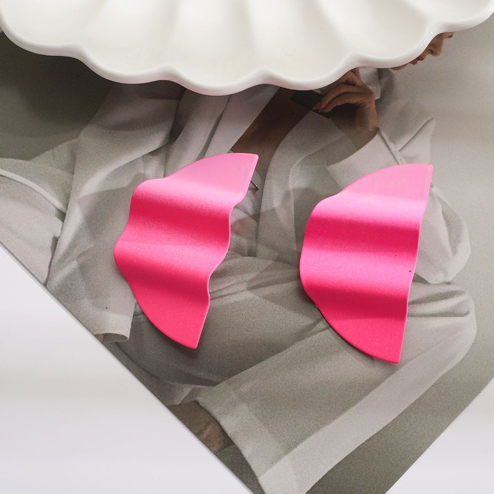 Orecchini pendenti geometrici con vernice spray colorata e stili multipli, design alla moda, per donna_voghion.com