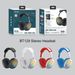 Cuffie wireless BT129 Bluetooth 5.0 con microfono e bassi luminosi per musica mobile_voghion.com