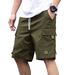 Ongeëvenaarde kwaliteit Ongeëvenaarde kwaliteit 2025 Werkkleding Shorts Losse rechte pijpen Heren Zomer Multi Pocket Trekkoord Knappe vijfkwartbroek_voghion.com