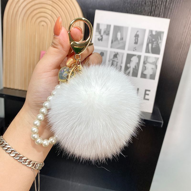 Ciondoli per borse, portachiavi per auto, ciondolo a forma di palla di pelo di volpe, ciondolo per borsa in peluche, bambola carina alla moda, accessori per celebrità di Internet_voghion.com