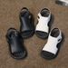 Trendy Solid Color Open Toe Boys, Breathable Non-slip Sandals For Vacation Beach, Summer_voghion.com