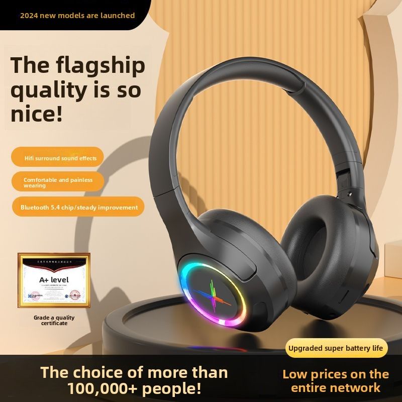 Shadow Giant Glowing Bluetooth Headset Over-Ear Wireless Universal OPPO Noise Cancelling Gaming E-Sports Deep Bass_voghion.com