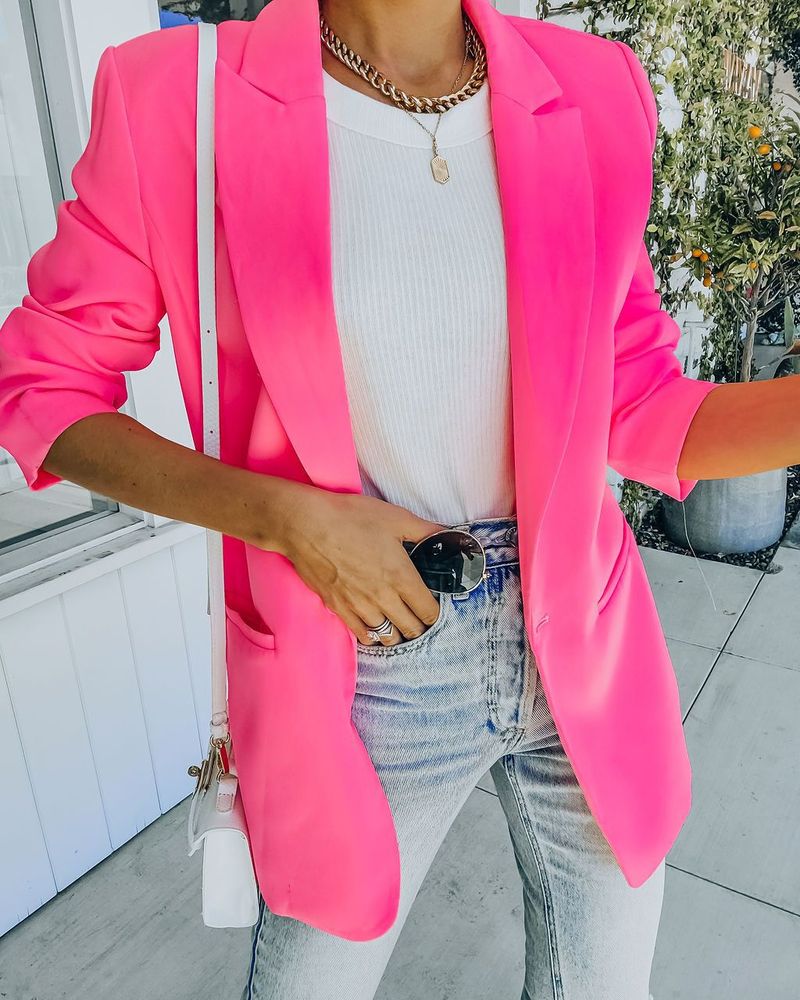 Vêtements pour femmes nouvelle automne et hiver à manches longues petit costume OL tempérament professionnel slim top veste 88637_voghion.com