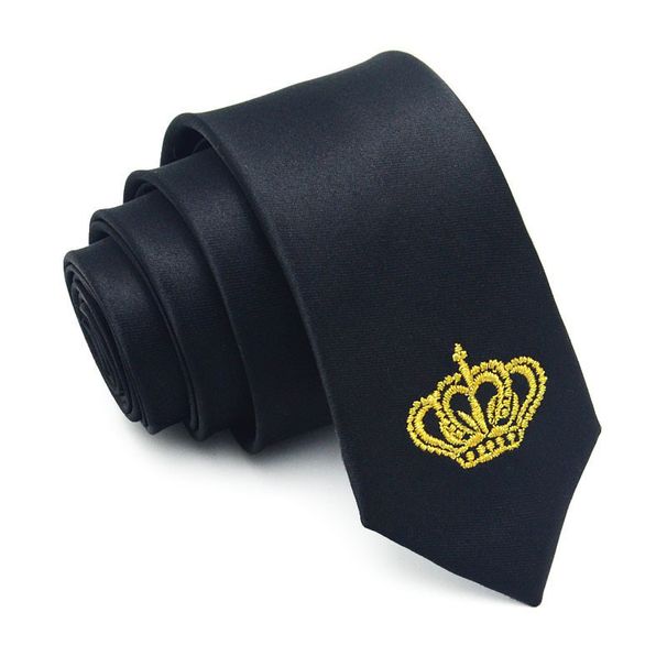 Tie For Male Female Students, Teenagers, Korean Style Slim Narrow Version, Hand Tied Small Tie With 5cm Black_voghion.com