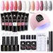 15ml Nail Extension Gel Set - With Nail Forms & Double-Head Brush | UV-Cured Crystal Extension Gel Kit_voghion.com