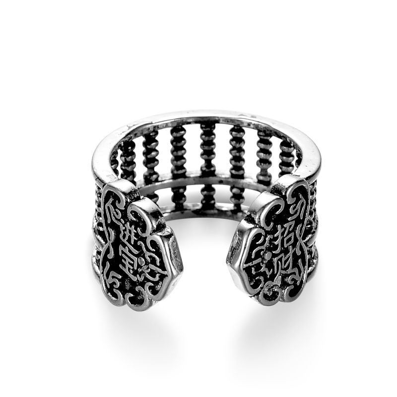 Anello versatile in stile etnico con indice abaco, design di nicchia femminile, anello alla moda con apertura personalizzata_voghion.com