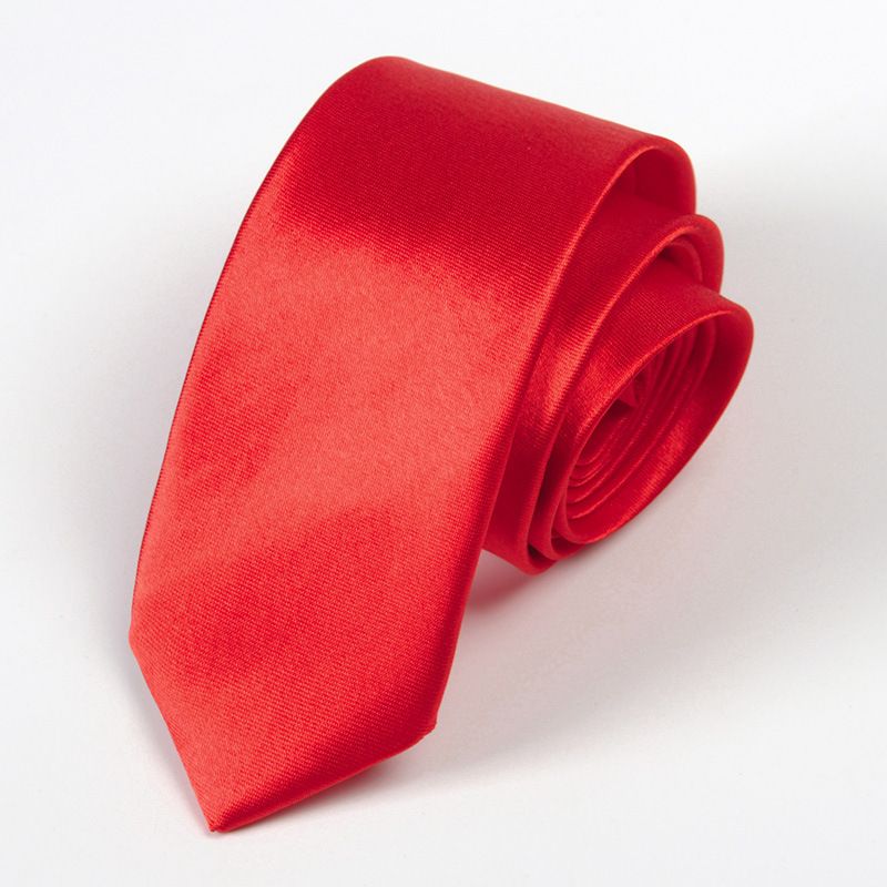 5cm Group Satin Handmade Men's Solid Blue Tie Wedding Business Single Color Groomsman_voghion.com
