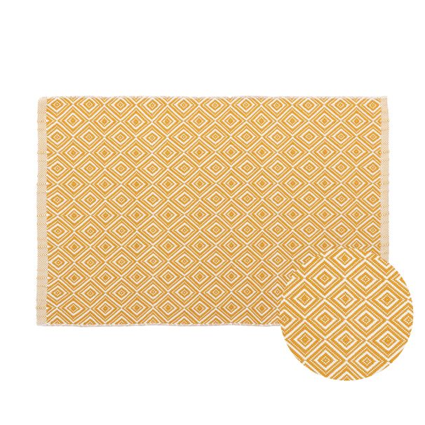 Baumwollfaden gewebte bunte Vielzahl von Fußmatten für Zuhause, einfache, atmungsaktive Fußmatten, Balkon- und Veranda-Fußmatten_voghion.com