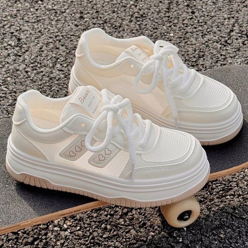 Large Size Summer New Breathable Casual Sports Shoes Thick-soled Versatile Student Shoes Soft-soled Non-slip Running Shoes Women_voghion.com