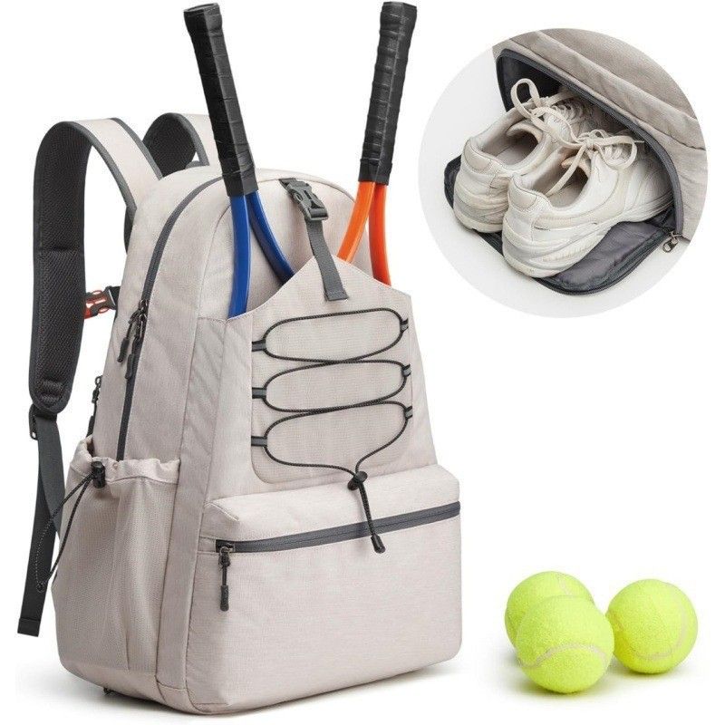Tennis Bag For Men And Women, Large Size, Pickleball Bag Can Hold 4 Rackets With Shoe Compartment_voghion.com