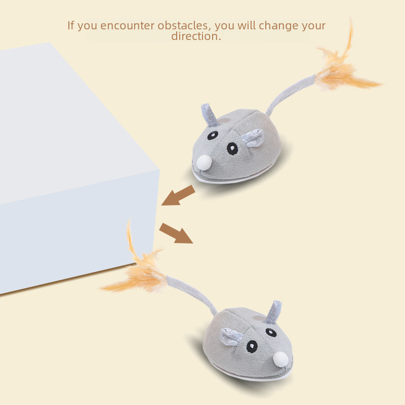 Electric Mouse Pet Toy Cat Toy Electric Interactive Self-Hi Cat Toy Smart Walking Cat Toy_voghion.com