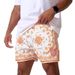 Αμερικάνικο σορτς λουλουδιών ανακαρδιοειδών YOUNG για ανδρικό καλοκαιρινό διχτυωτό που αναπνέει γρήγορα, σπορ casual μπασκετικό γόνατο_voghion.com