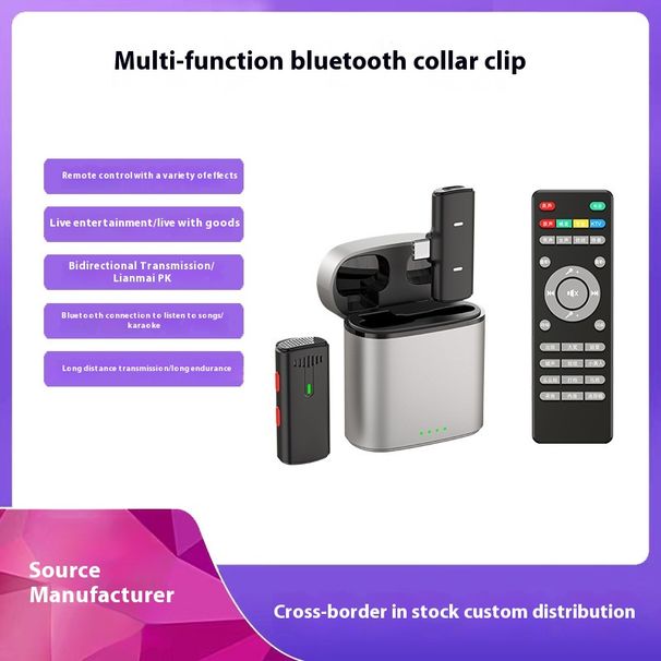 Neu Wireless lavalier-mikrofon mit überwachung ohr rückkehr lade fach, handy empfänger, Bluetooth outdoor live_voghion.com