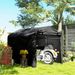 Garden Tool Storage Shed With Roll-up Zipper Door, Black_voghion.com