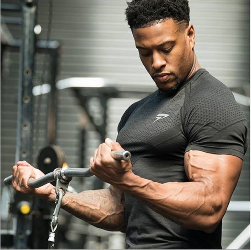 Muscle Fitness Partner Sports Løbetights Herre T-shirt Hurtigtørrende High Bounce Fitness Træningstøj Kortærmet Coachingtøj_voghion.com