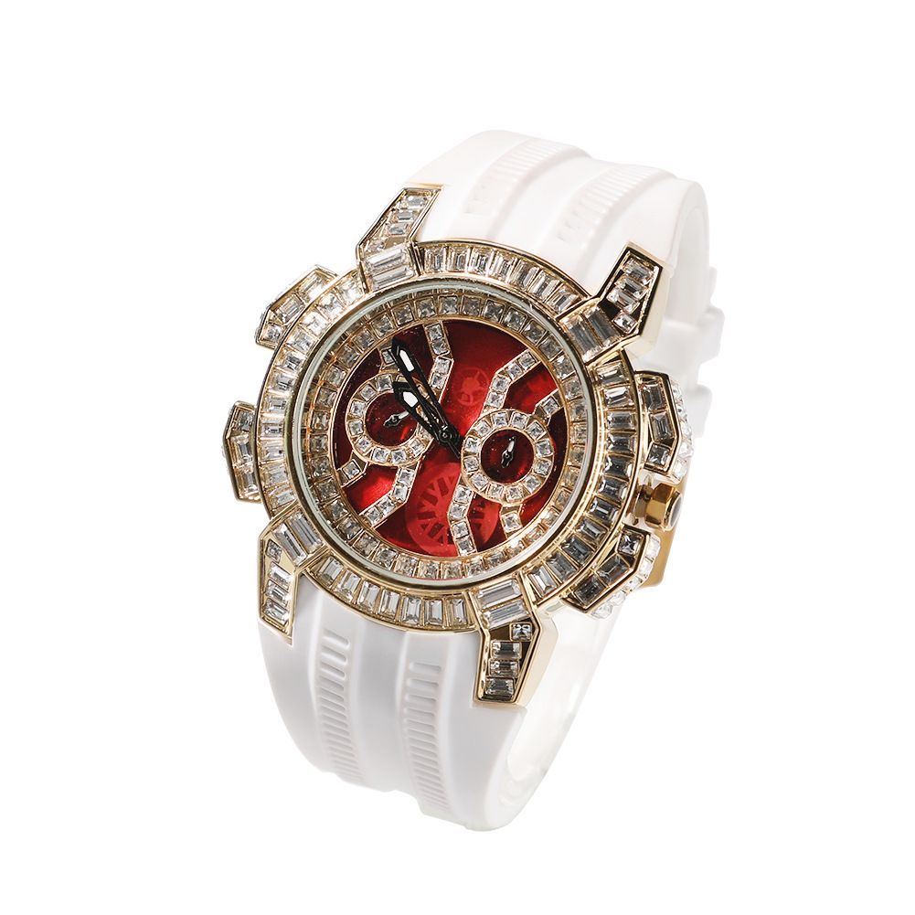 Orologio da uomo Hip Hop Tape Color Shell Orologio al quarzo Orologio alla moda con quadrante grande e diamanti_voghion.com