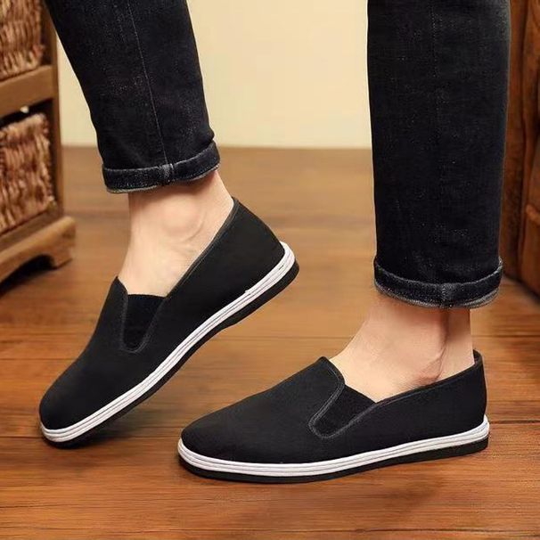 Unbeatable Quality Old Beijing Spring Autumn Leisure Middle And Elderly Dad's Thousand Layer Bottom Cloth Shoes, One Step, Men's Step_voghion.com
