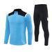 Half-Zip Pullover Football Training Suit Set 2526 Long Sleeve Autumn Winter On-Field Knitted Sportswear_voghion.com
