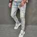 Herren 2024 NEU Vintage zerrissene Jeans Slim Stretch Trend Persönlichkeit Hosen und Hosen_voghion.com