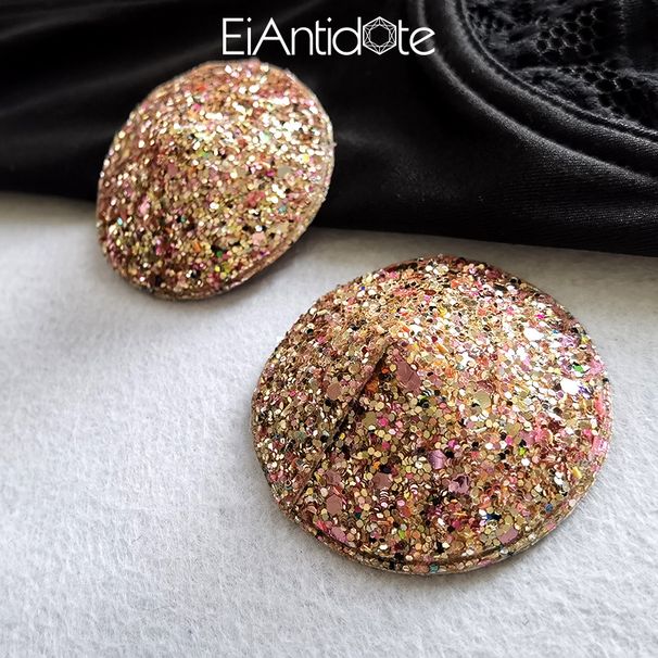 Adesivo in silicone sottile colorato EA antiscivolo con paillettes a sette colori, per coprire i capezzoli in discoteca, per fotografia e spiaggia._voghion.com