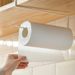 Hållare för kökspapper under skåpet, hängande pappersrullhållare, stansfri förvaring av plastfolie, förvaringsställ för lata trasor_voghion.com