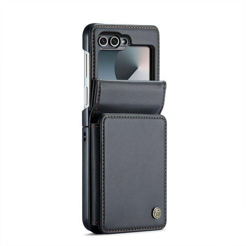 Leder Brieftasche Kartenhalter Fall für Samsung Galaxy Z Flip 6 5 4 3 5G Flip6 Geldbörse Tasche RFID Multifunktionale Abdeckung_voghion.com
