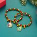 Braccialetto di perline di cristallo rosso verde con albero di Natale di Babbo Natale, versatile, alla moda, nuovo stile europeo e americano._voghion.com