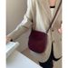 【 Genuine leather women's 】 Suede frosted cowhide saddle with niche design, single shoulder crossbody bag, underarm bag_voghion.com