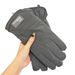 Russian Men's Large Outdoor Ski Windproof Warm Gloves Winter Cold-Proof Fleece-Lined Thickened Touchscreen_voghion.com