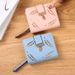 Portafoglio da donna corto con foglie, 20% di sconto, versione coreana, tendenza moda cava, porta carte con cerniera_voghion.com