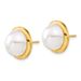 14ky Simulated Pearl Post Button Earrings_voghion.com