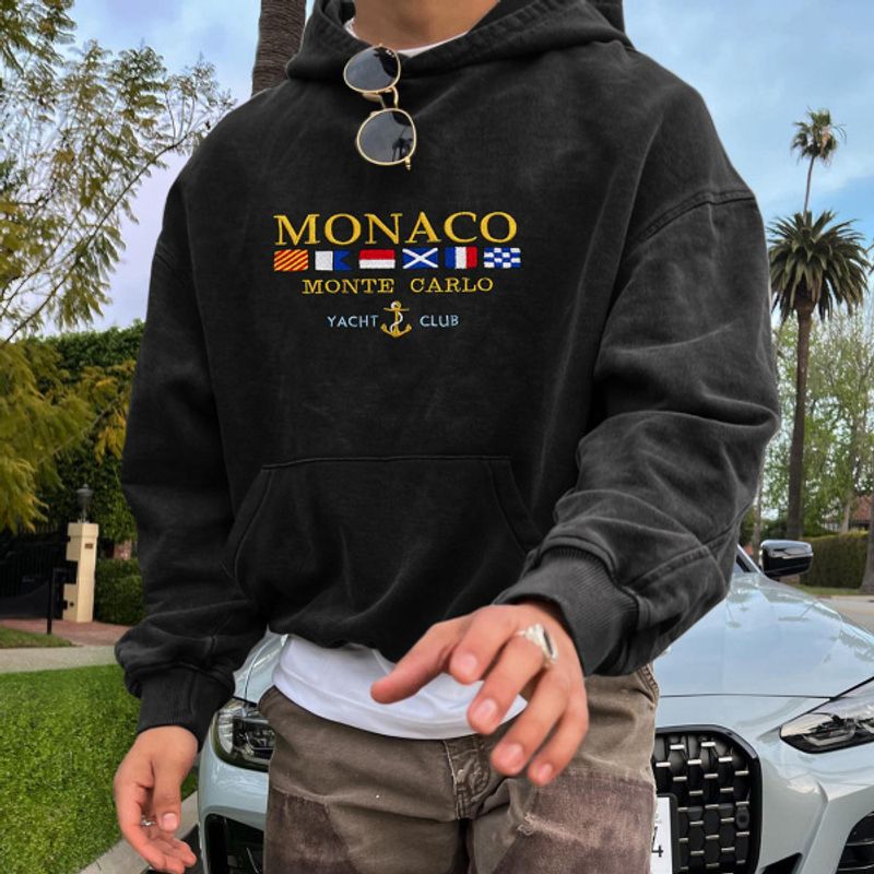 Felpa con cappuccio casual da uomo, stile retrò, unisex, di grandi dimensioni, di alta qualità, alla moda, per attività all'aperto, stile High Street_voghion.com