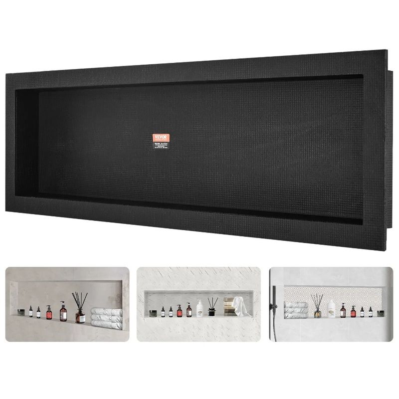Shower Niche Organizer Square Single Wallinserted Corners Recessed X Shelf Sealed Ready Protection Tile Niche 16 Modern For 50_voghion.com