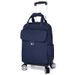 Versatile Rolling Backpack With Detachable Wheels - Large Capacity Waterproof Travel Backpack For School & Leisure, Durable Nylon Construction Wheels_voghion.com