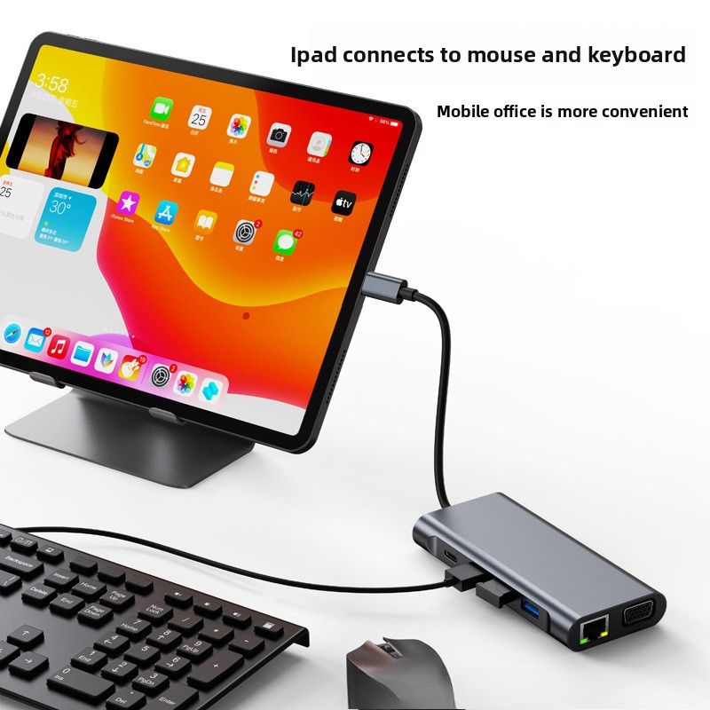 11-in-1-Dockingstation Typ C: Schnittstellen-Hub für Büro und Unterhaltung für den Bedarf mehrerer Geräte_voghion.com