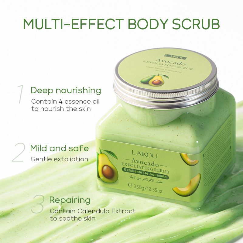 Scrubs & Bodys Treatments Laike Avocado Scrub 350g Keratin Smooth Skin Rejuvenation Cosmetics Skin Care Products_voghion.com
