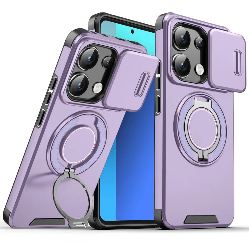 Military Armor Camera Protection Case Redmi Note 14 13 Pro Plus 14C 14T For Poco X7 X6 M6 Magnetic Metal Ring Bracket_voghion.com
